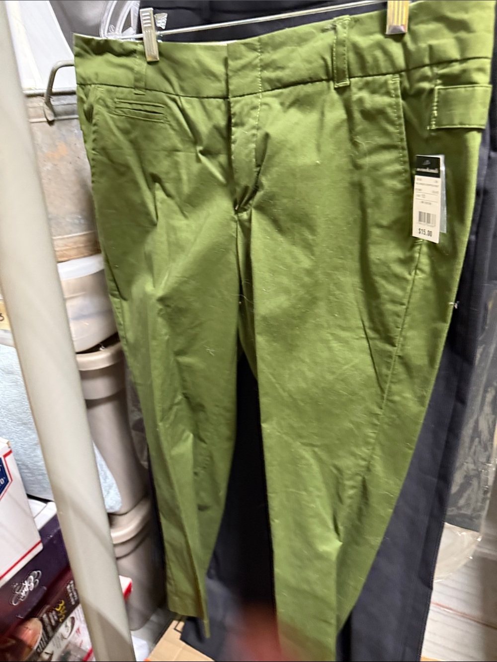Norma Kamali Olive Green Tailored Women's Trousers
